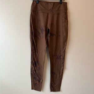 Alphalete Brown Tie-Dye Leggings